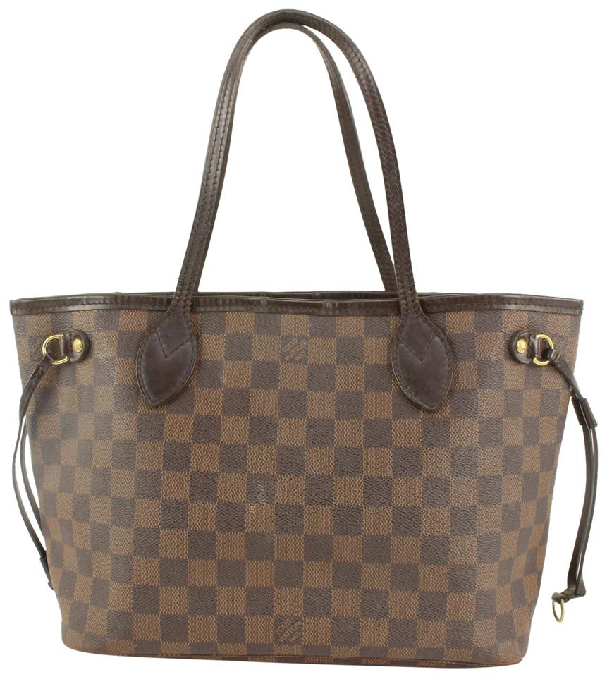 Louis Vuitton Small Damier Ebene Neverfull PM Tote Bag 228L0