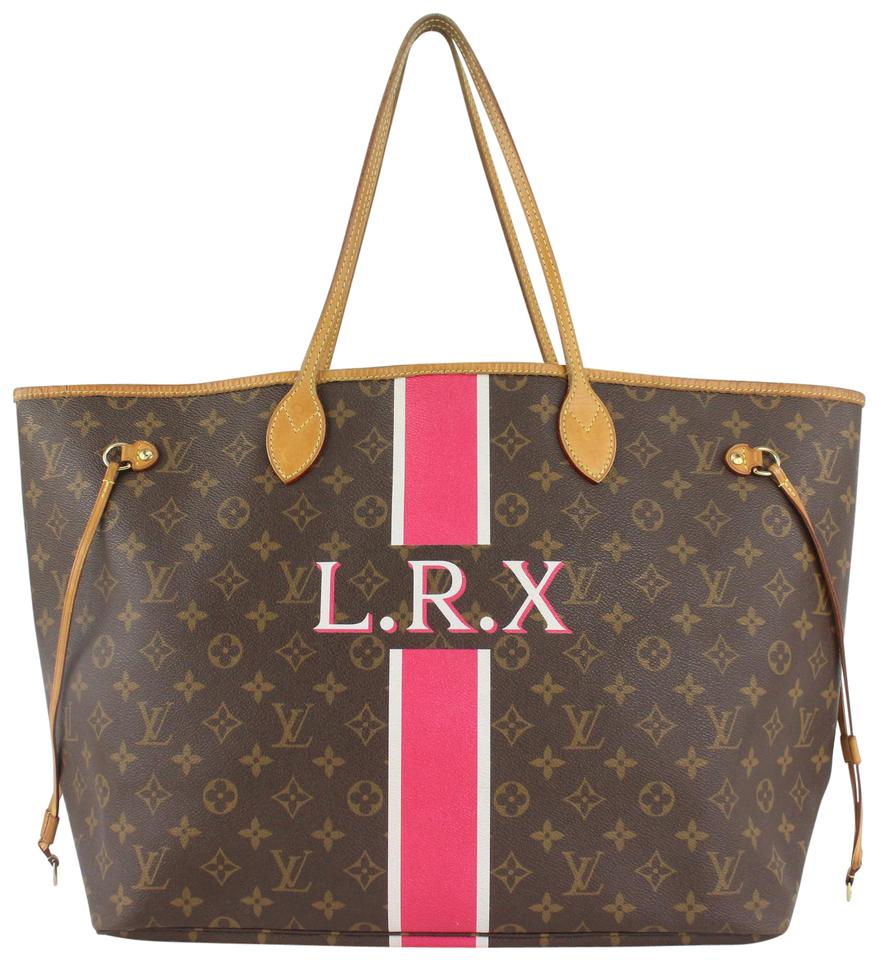 Louis Vuitton Large Monogram Mon Neverfull GM Tote with Stripe 1110lv7