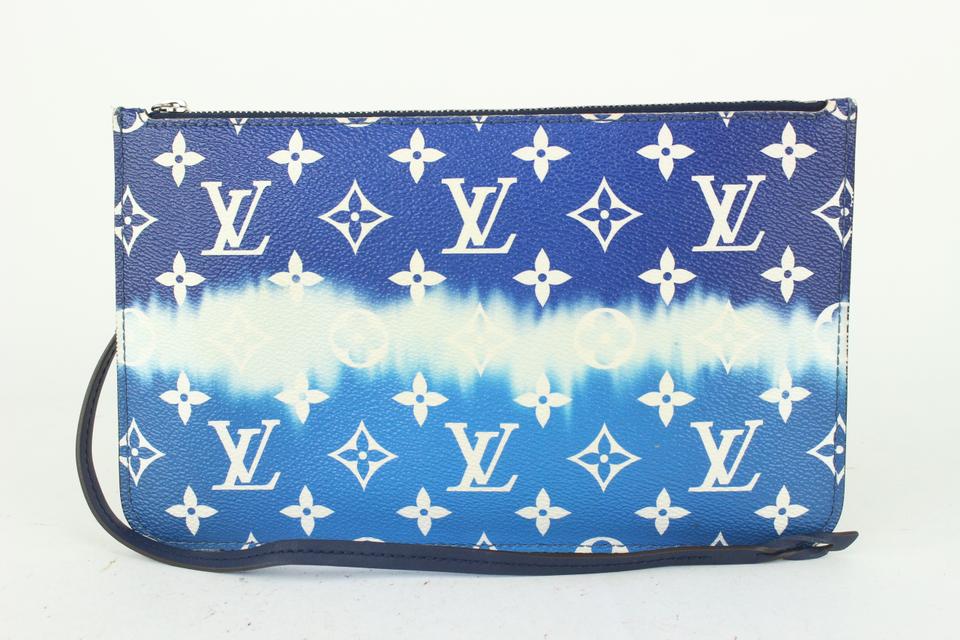 Louis Vuitton Blue Monogram Giant Escale Neverfull Pochette 824lv45