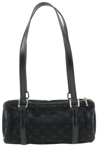 Louis Vuitton Black Monogram Satin Shine Mini Papillon 1122lv8