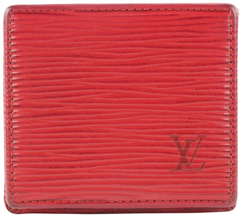 Louis Vuitton Red Epi Leather Collapsible Boite Coin Box 402lvs527