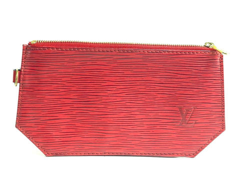 Louis Vuitton Red Epi Geometric Sac Pouch Pochette 857616