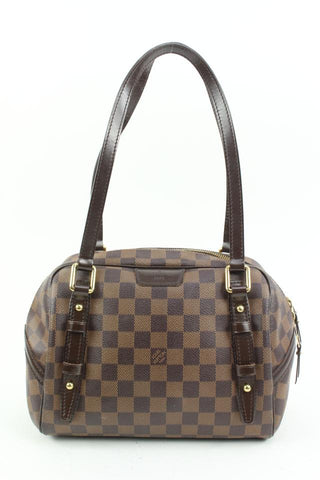 Louis Vuitton Discontinued Damier Ebene Rivington Bowler Shoulder Bag s214lv84