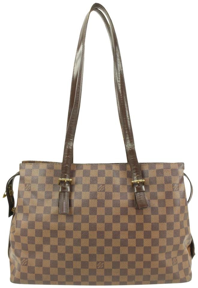 Louis Vuitton Damier Ebene Chelsea Zip Tote Shoulder bag 87lk328s