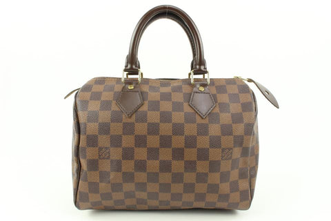 Louis Vuitton Damier Ebene Speedy 25 Boston Bag s27lv5