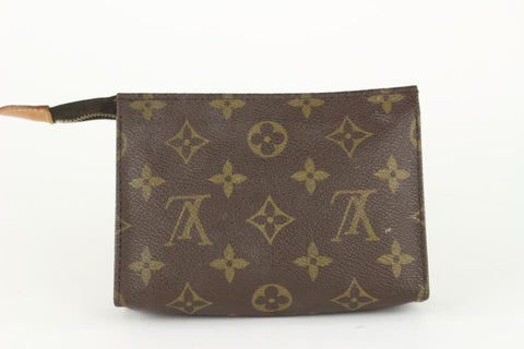 Louis Vuitton Monogram Toiletry Pouch 15 Cosmetic Case Poche Toilette  1025lv9