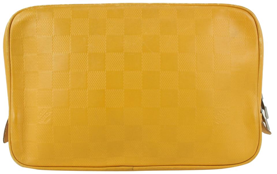 Louis Vuitton Yellow Damier Infini Toiletry Pouch GM Trousse Toilette 819lv74