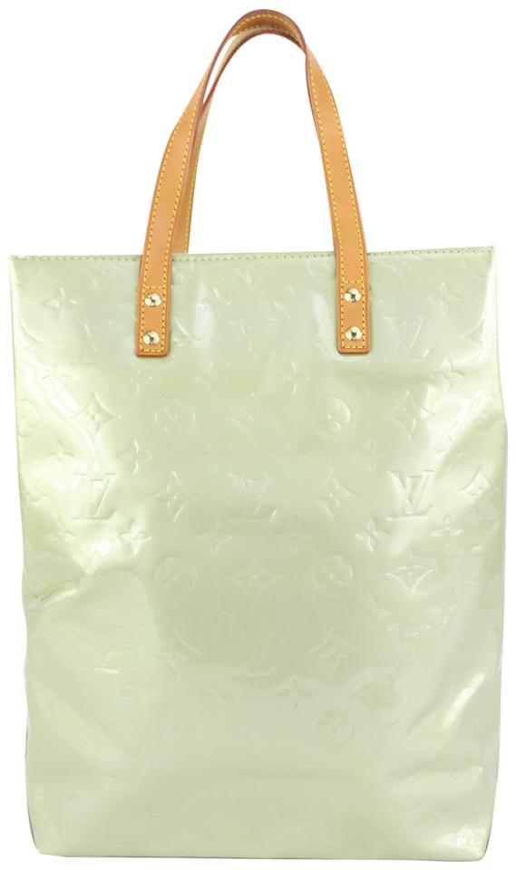 Louis Vuitton Green Monogram Vernis Reade MM Tote Bag 93lv98