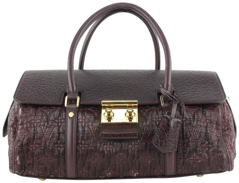 Louis Vuitton Burgundy Monogram Jacquard Volupte Psyche  Bag 663lvs618