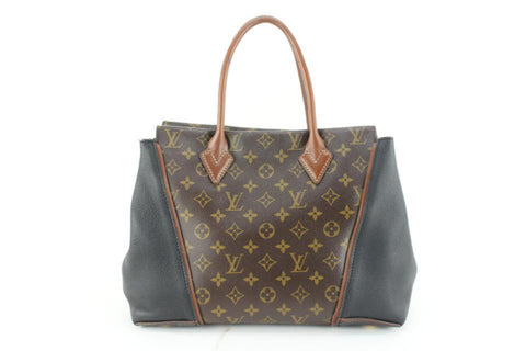 Louis Vuitton Black x Brown Monogram W Tote PM 25lk617s