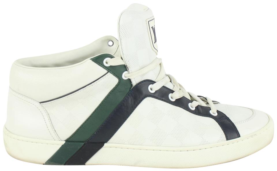 Louis Vuitton Men's 8.5 US Greenx White Damier Infini Leather Sneaker 1117lv8