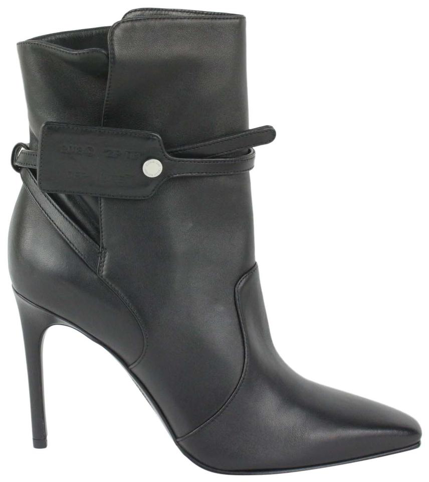 Off-White™ Sz 38 Black Leather Ziptie Bootie 106of14