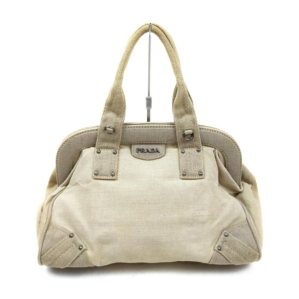 Prada Beige Frame Bowler Bag 863160