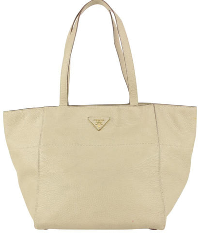 Prada Beige Daino Vitello Leather Shopper Tote Bag 1PR617a